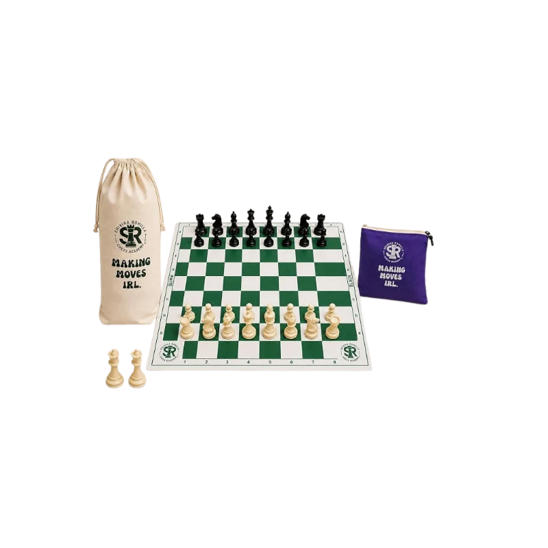 SRCA 18*18 chess set+bag+Pouch+2 extra queens