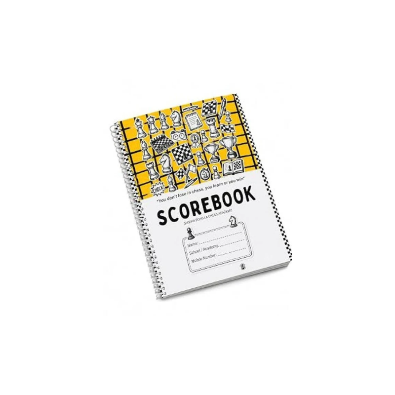 SRCA 75 pages, 150 games Spiral Chess Scorebook