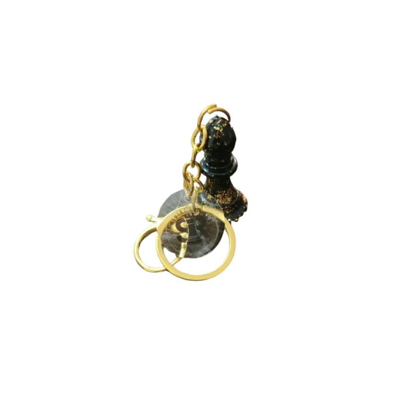 SRCA Bishop Chess Piece Black Sparkle Baghanging