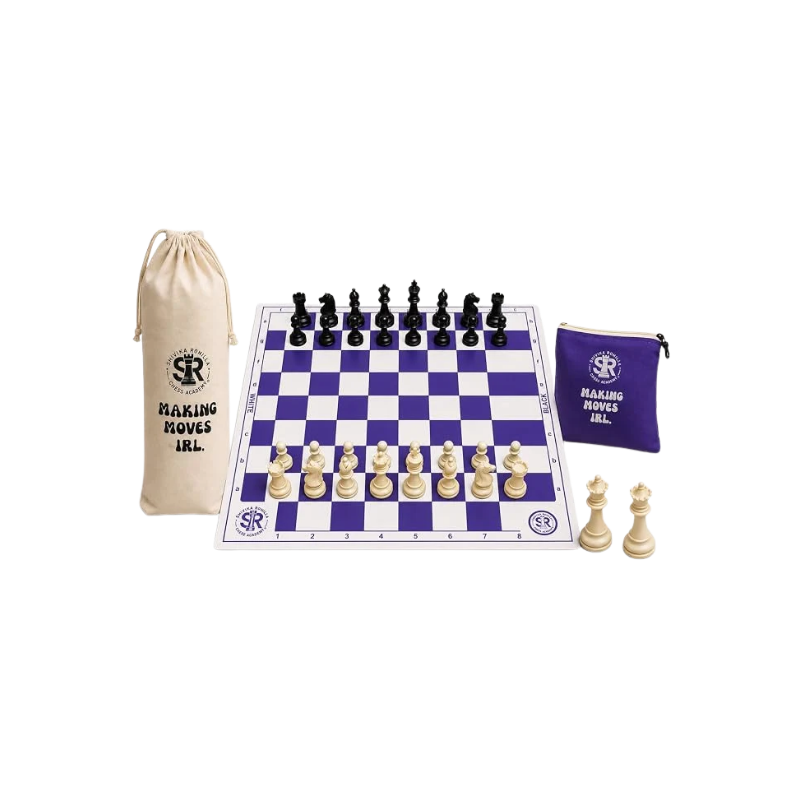 SRCA 18*18 chess set+bag+Pouch+2 extra queens