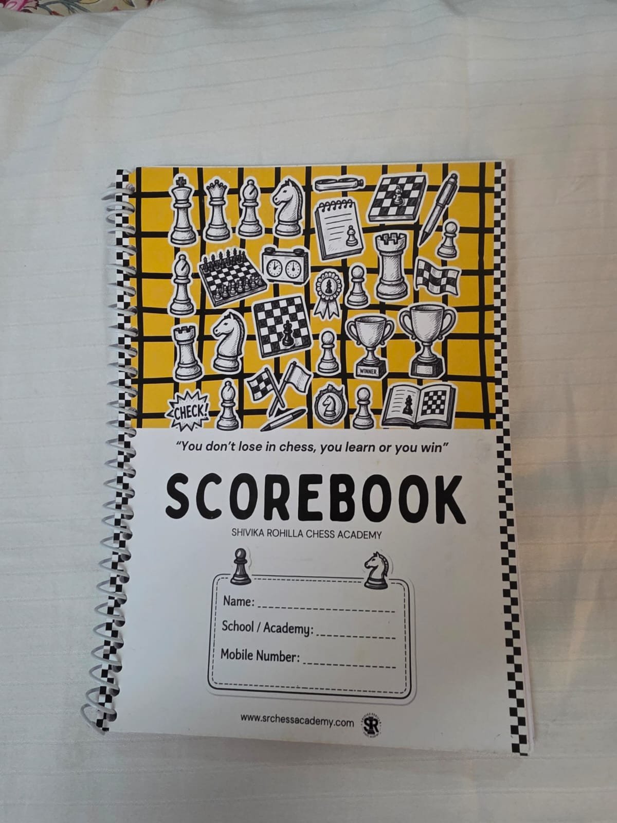 SRCA Professional Spiral Chess Scorebook - image 2