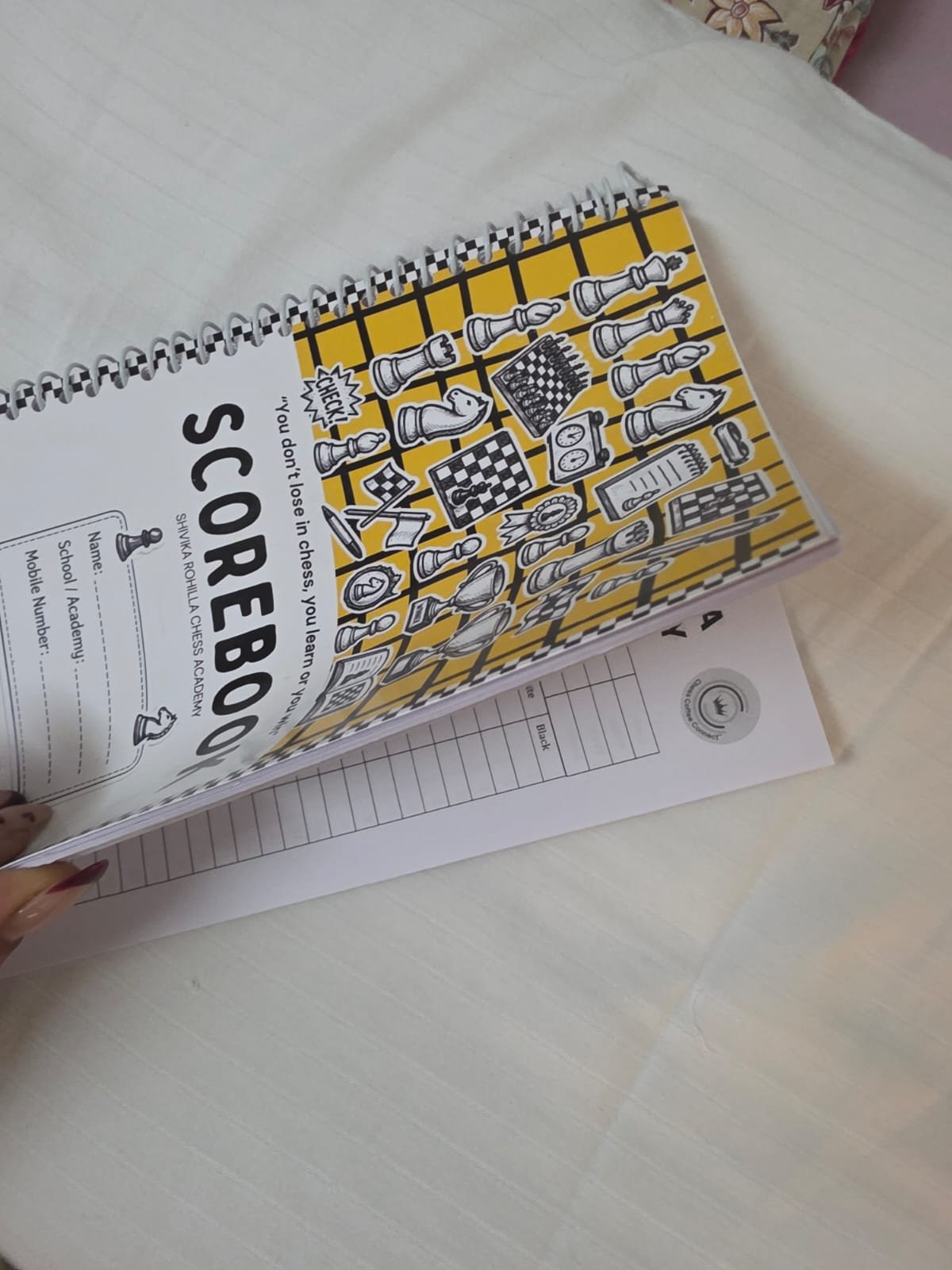 SRCA Professional Spiral Chess Scorebook - image 3