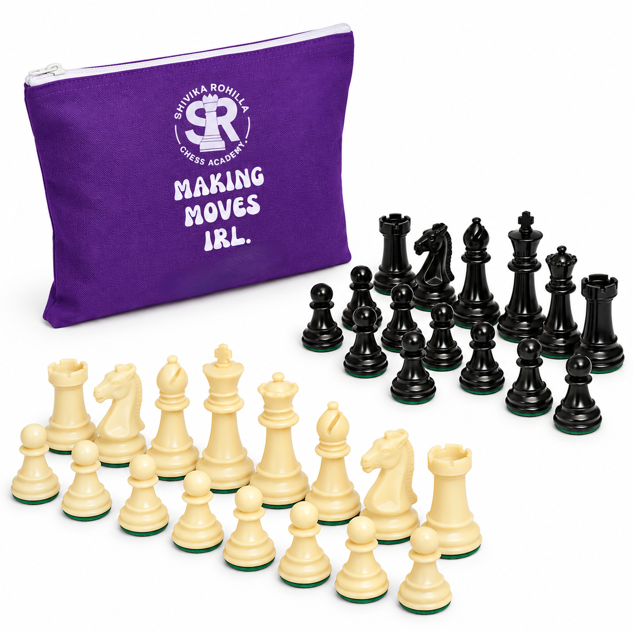 SRCA chess pieces with purple pouch - image 4
