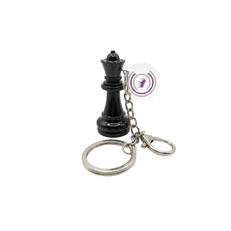 SRCA Queen Black Metal Resin Charming Baghanging Keychain