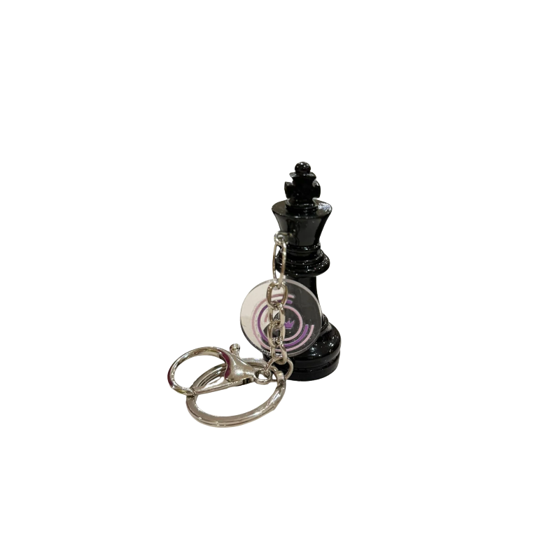 SRCA King Chess Piece Black Metal Resin Baghanging