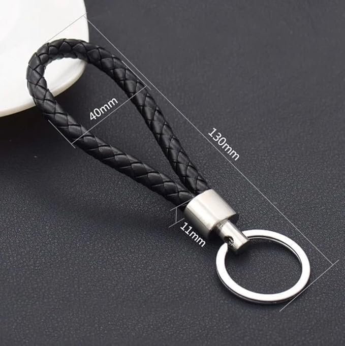 SRCA PU Leather Braided Woven Ropes keychain - image 2
