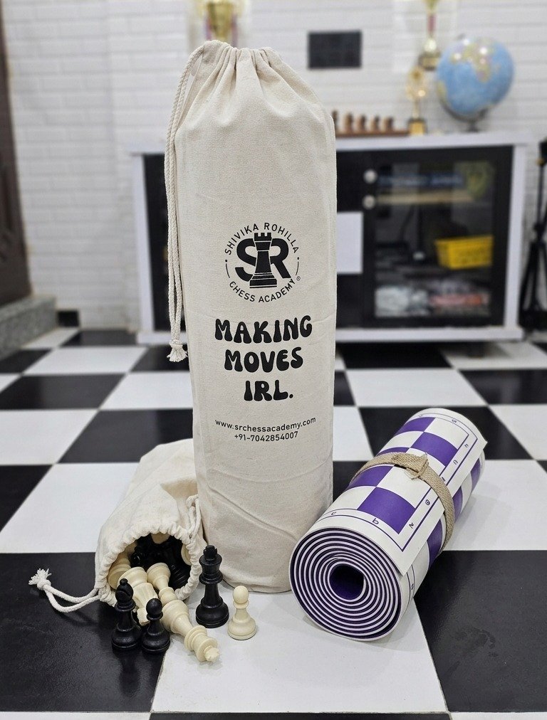 SRCA 17x17 Purple Colour Chess Set with SRCA Storage Bag. - image 5